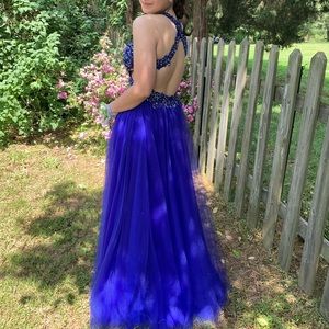 CAMILLE LA VIE ROYAL BLUE PROM DRESS!!!